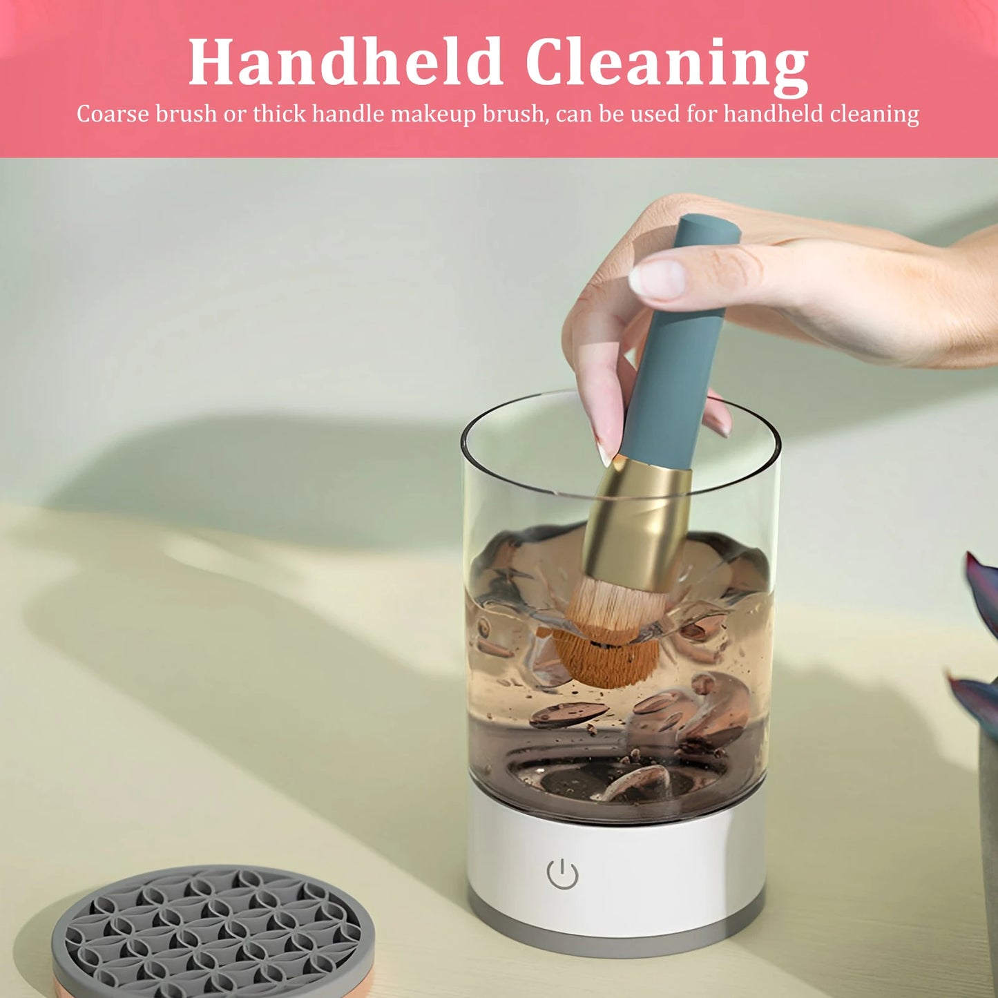 Electric Makeup Brush Cleaner Portable 3-in-1 Automatic