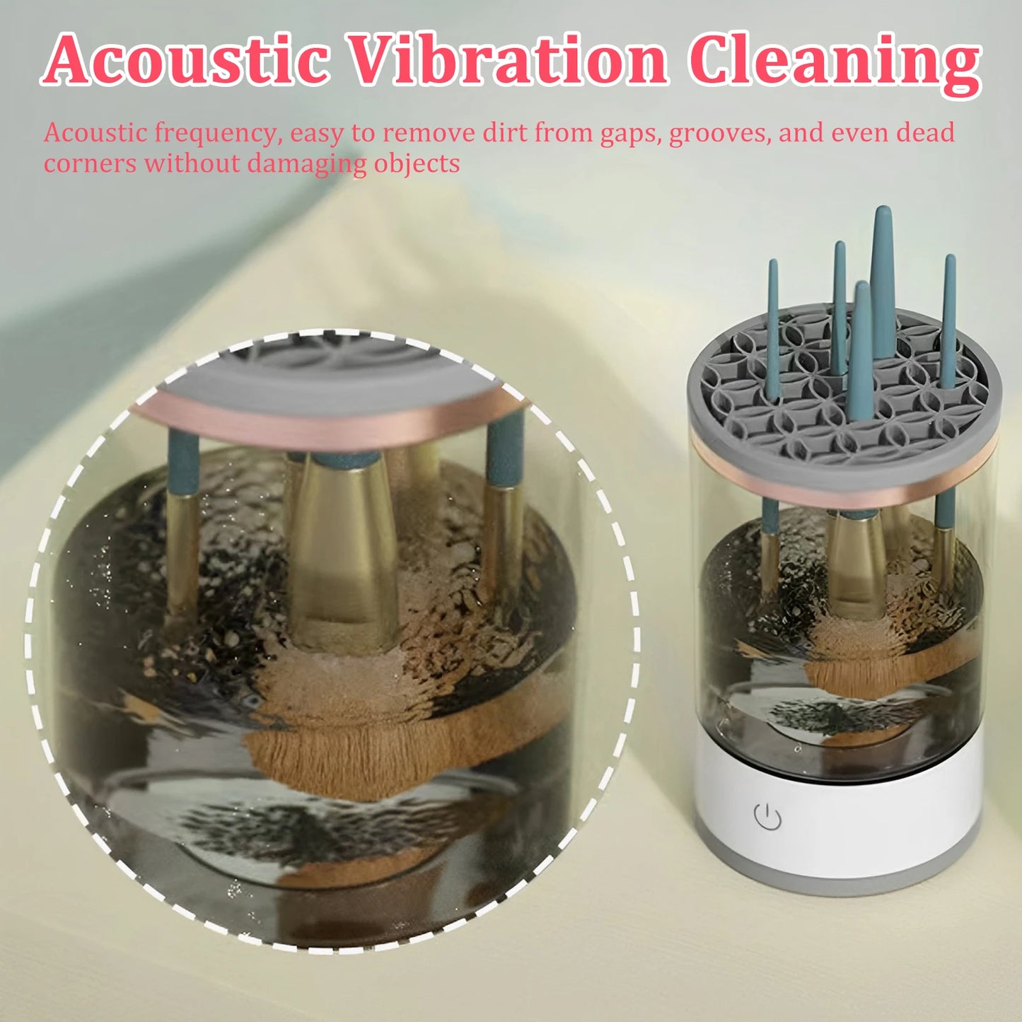 Electric Makeup Brush Cleaner Portable 3-in-1 Automatic